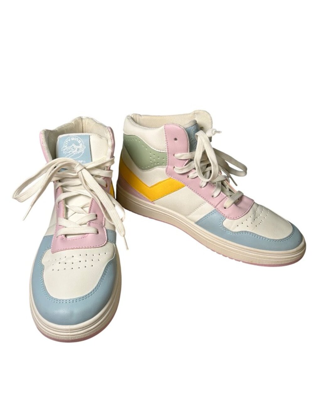 Pony City Wings PP2 Hi-Ladies High-Top Sneakers Women's 11 Pastel Colorblock